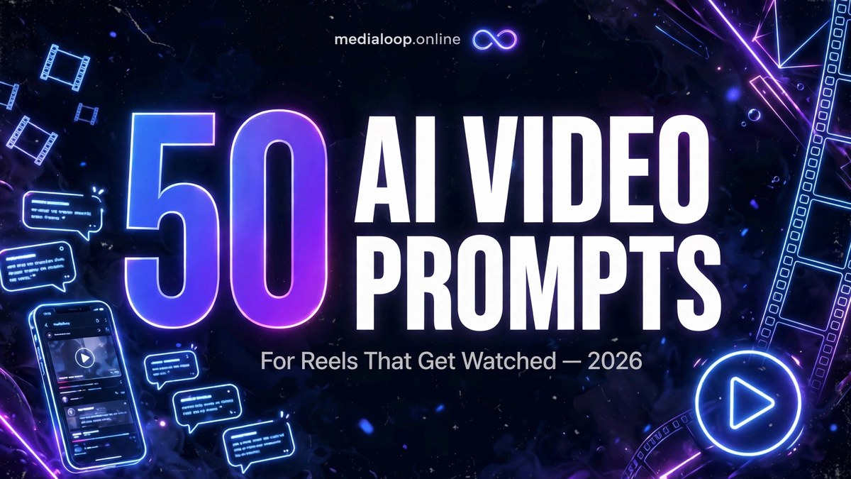 50 AI Video Prompts for Reels That Actually Get Watched (2026)