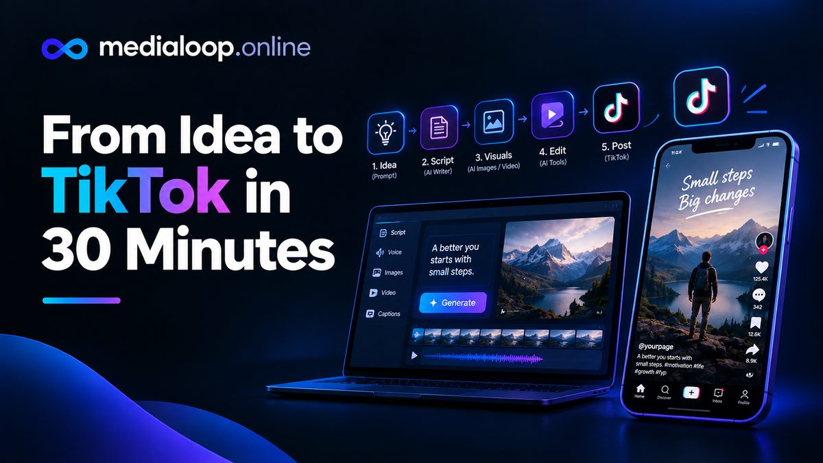 From Idea to TikTok in 30 Minutes — AI Workflow